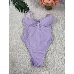 Women's Juniors Wild Fable Womens XS lavender cheeky one piece swimsuit Padded